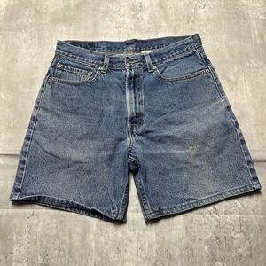 Vintage Levi's 550 Men's Red Tab Blue Denim Jean Shorts Size 32